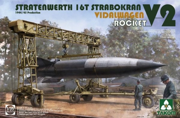 Takom 2123 16T Strabokran Vidalwagen V2 Rocket 1/35