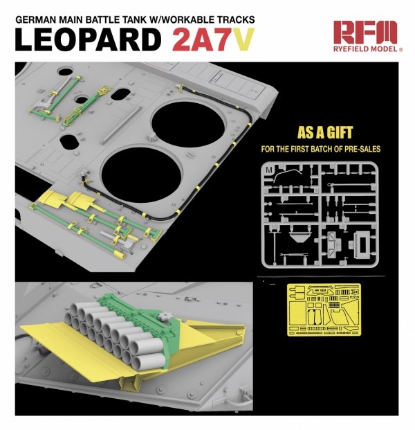 RFM-5109 German Main Battle Tank w/Workable Tracks Leopard 2A7V 1/35