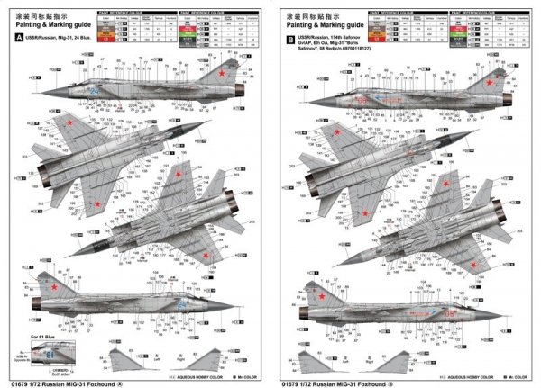 Trumpeter 01679 Mig-31 Foxhound