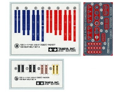 Tamiya 12637 1/20 Seat Belt Set A