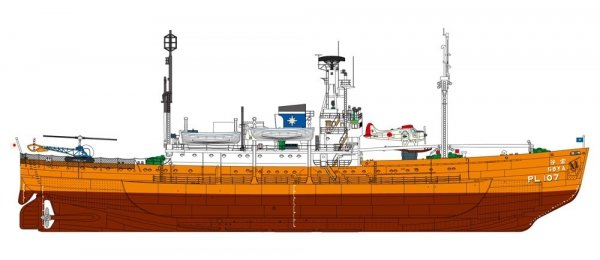 Hasegawa 40107 Antarctica Observation Ship SOYA &quot;Antarctica Observation 2nd Corps Super Detail&quot; 1/350