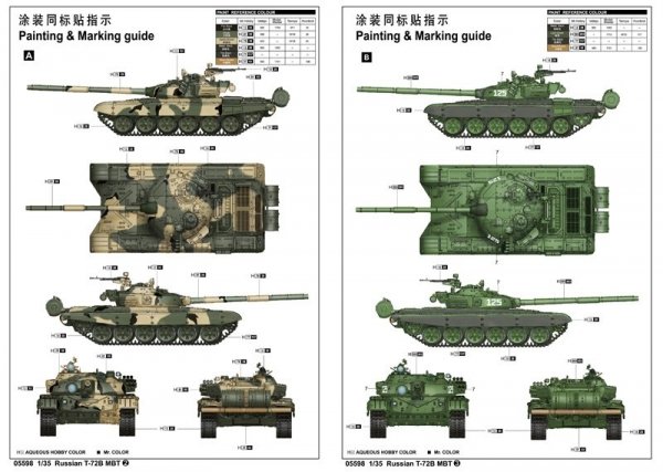 Trumpeter 05598 Russian T-72B MBT 1/35