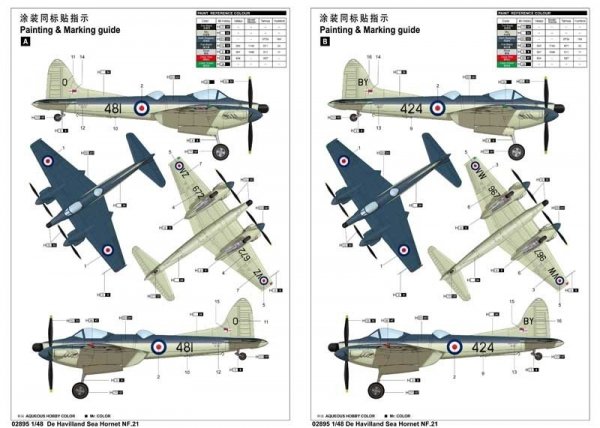 Trumpeter 02895 De Havilland Sea Hornet Nf.21