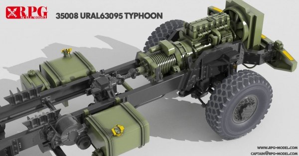 RPG 35008A Russian URAL 63095 Typhoon-U MRAP with sagged wheels 1/35 