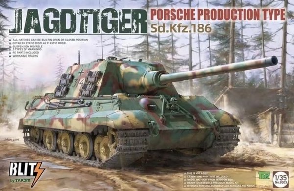 Takom-Blitz 8003 Jagdtiger Sd.Kfz. 186 Porsche Production type 1/35