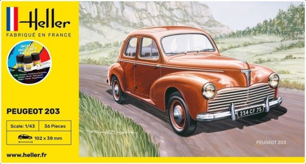 Heller 56160 Starter Set - Peugeot 203 1/43