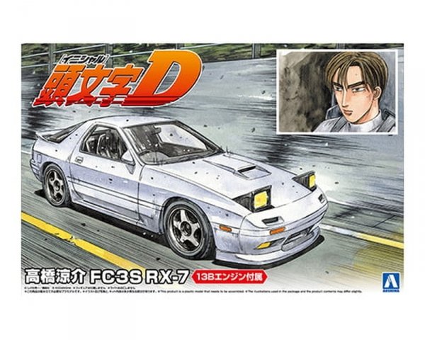 Aoshima 05958 1/24 Initial D#3 TAKAHASHI RYOSUKE FC3S RX-7