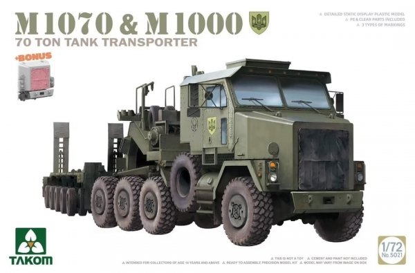 Takom 5021 M1070 And M1000 70 Ton Tank Transporter 1/72