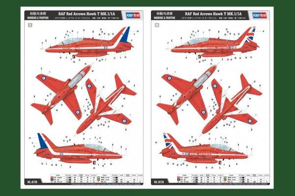 Hobby Boss 81738 RAF Red Arrows Hawk T Mk.1/1A