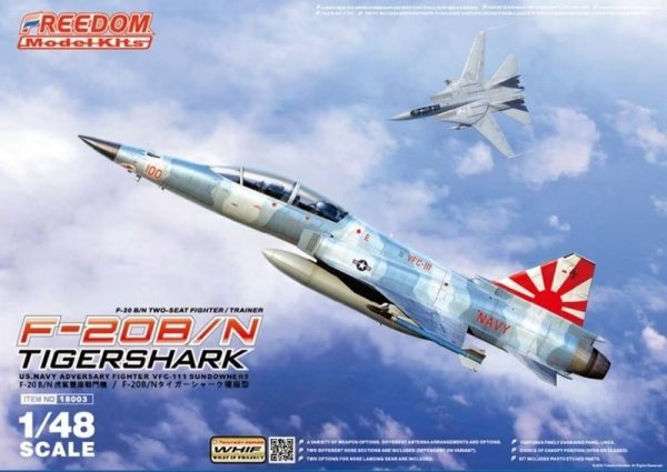 Freedom Model Kits 18003 F-20B/N Tigershark twin seat-fight/trainer 1/48
