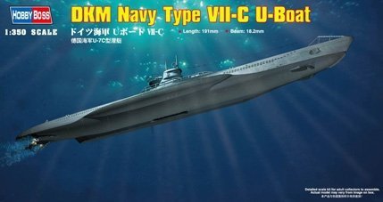 Hobby Boss 83505 1/350 German Navy Type VII-C U-Bo