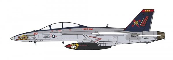 Hasegawa 02385 F/A-18F Super Hornet &quot;VFA-11 Red Rippers CAG 2013&quot; 1/72