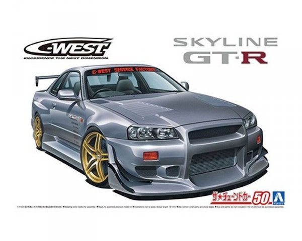 Aoshima 06149 1/24 TC#50 C-West BNR34 Skyline GT-R '02 (Nissan)