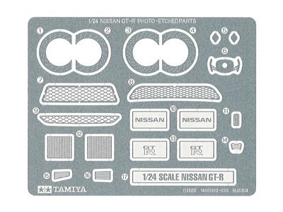Tamiya 12623 Nissan GT-R Photo-Etched Parts