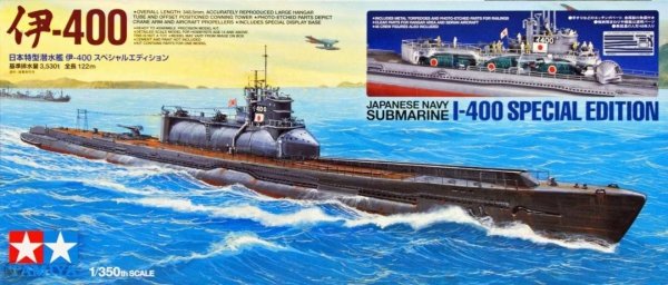 Tamiya 25426 1/350 Japanese Navy Submarine I-400 (Special Edition)