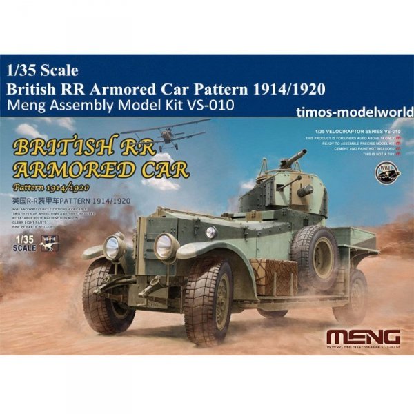 Meng VS-010 Rolls-Royce Armoured Car Pattern 14/20 1/35
