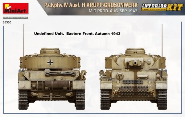 Mini Art 35330 Pz.Kpfw.IV Ausf. H Krupp-Grusonwerk Mid Prod. Aug-Sep 1943 1/35