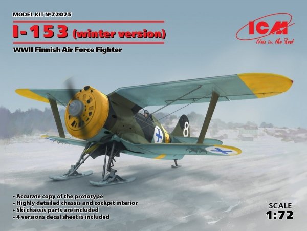 ICM 72075 I-153 Finish Air Force 1/72