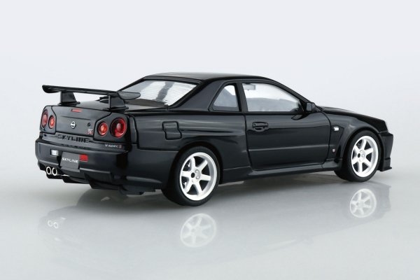 Aoshima 06695 1/24 Nissan BNR34 Skyline GT-R V-SPECⅡ '02 Custom Wheels