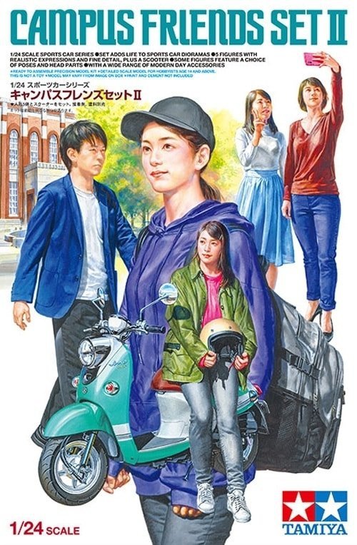 Tamiya 24356 Campus Friends Set 2 (plus scooter)
