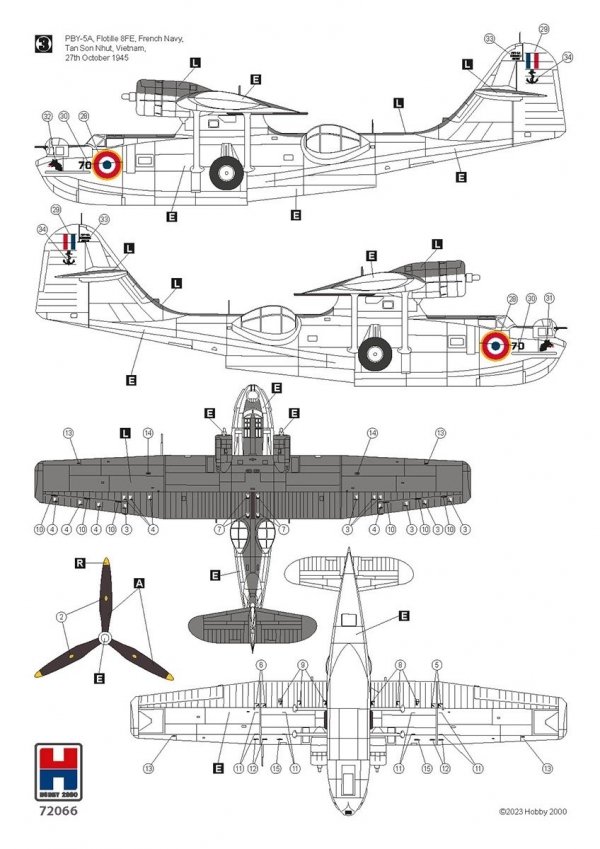 Hobby 2000 72066 Consolidated PBY-5A Catalina PTO 1/72