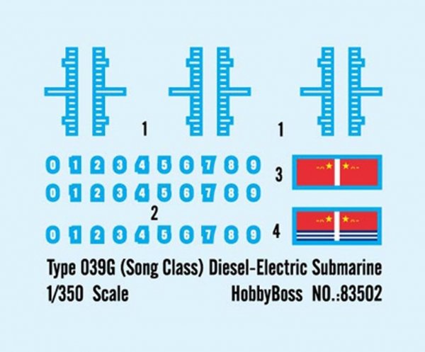 Hobby Boss 83502 1/350 Pla Navy Type 039 Song Clas