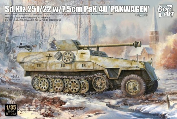 Border Model BT-043 Sd.Kfz.251/22 w/ 7,5 cm PaK 40 &quot;Pakwagen&quot; 1/35