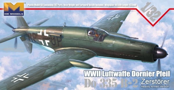 HK Models 01E07 1/32 WWII Luftwaffe Dornier Pfeil Do 335 B-2 Zerstorer Heavily Armed Version