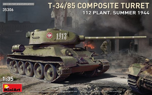 Mini Art 35306 T-34/85 Comp.tur.112 Plant.1944 1/35