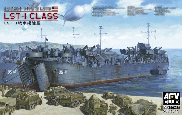 AFV Club SE73515 US Navy Type 2 LSTs LST-1 Class
