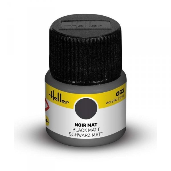 Heller Acrylic Paint 033 Black Matt 12 ml