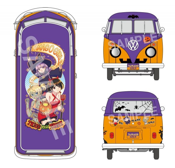 Hasegawa SP573-52373 Volkswagen Type 2 Delivery Van &quot;Egg Girls Happy Halloween&quot; 1/24