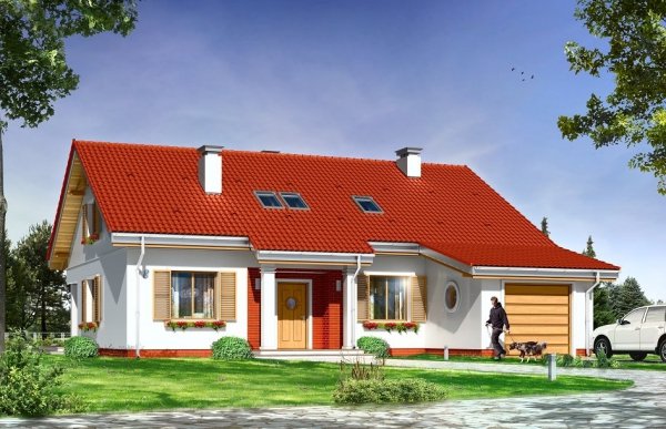 Projekt domu Nektarynka pow.netto 114.27 m2