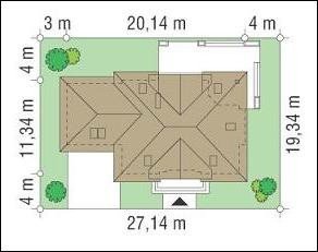 Projekt domu Benedykt II pow.netto 194,52 m2