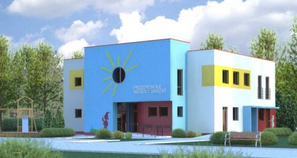 Projekt przedszkola MODERN na 75 dzieci 3-oddziałowe (trzy warianty kolorystyczne)