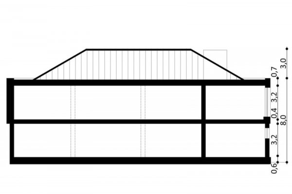 Projekt biurowca PS-SA-290-20V2 pow. 563,19 m2