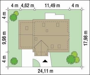 Projekt domu Zgrabny IV pow.netto 186,36 m2