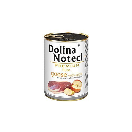 Dolina Noteci Premium Pure Gęś Jabłko puszka 400g mokra karma dla psa alergika