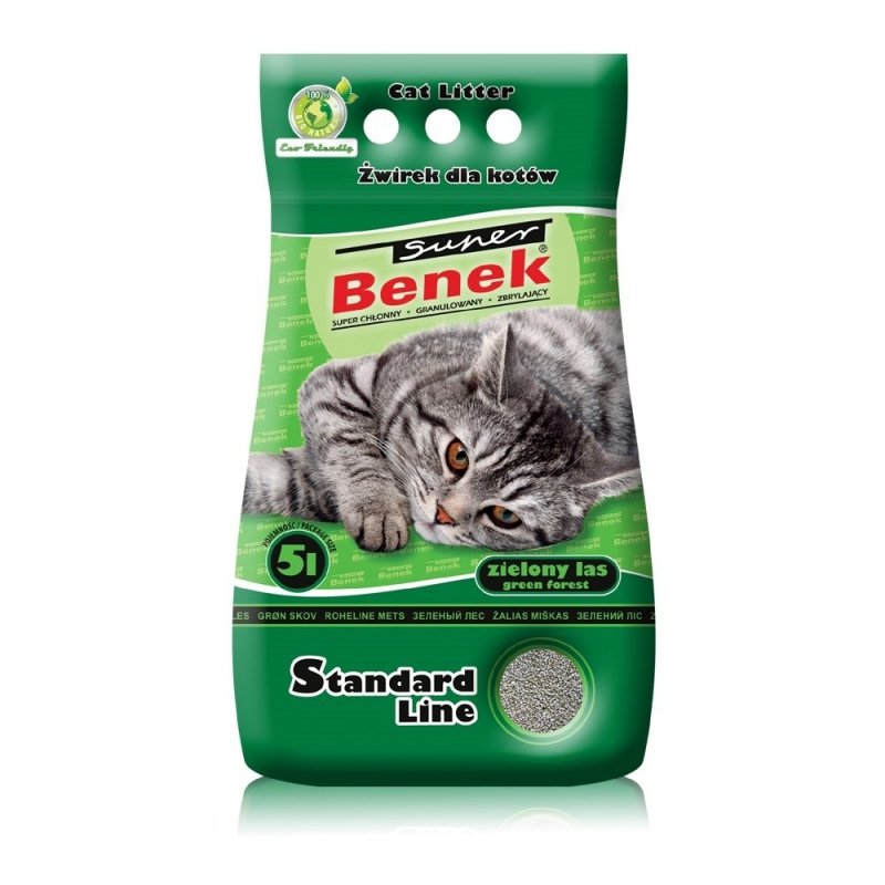 Super Benek Standard żwirek bentonitowy 5l zapach Zielony Las