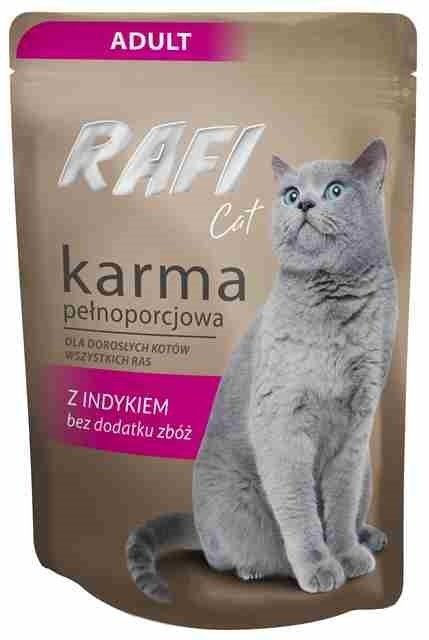 Rafi Cat z Indykiem saszetka 100g Mokra karma dla kota