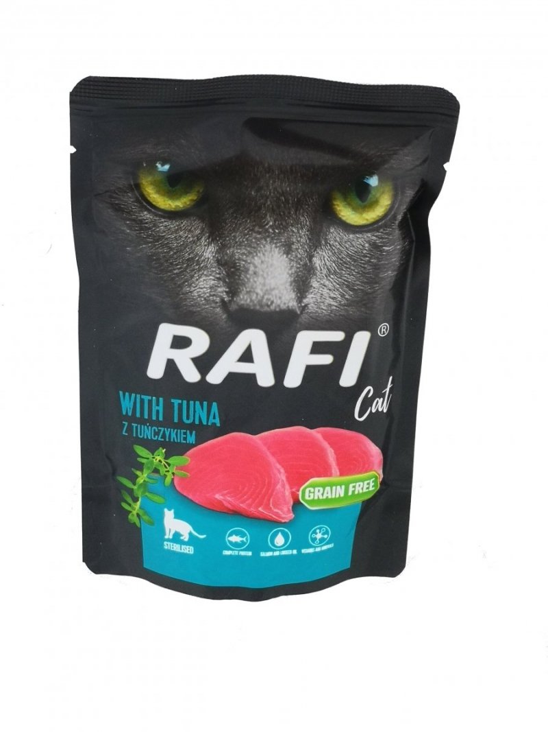 Rafi Cat Sterilised z Tuńczykiem saszetka 100g Mokra karma dla kotów sterylizowanych