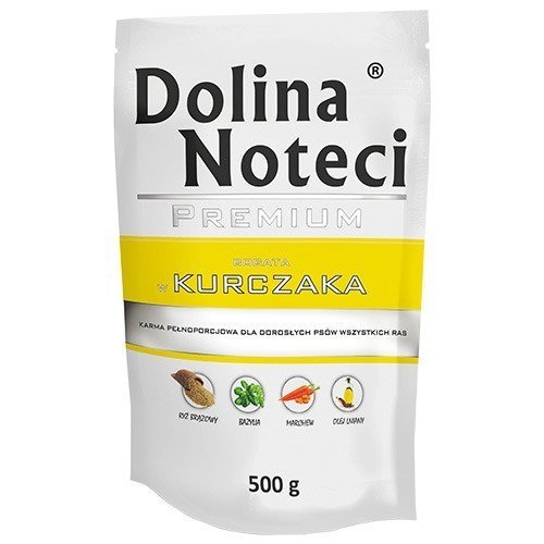 Dolina Noteci Premium Bogata w Kurczaka 500g saszetka mokra karma dla dorosłych psów