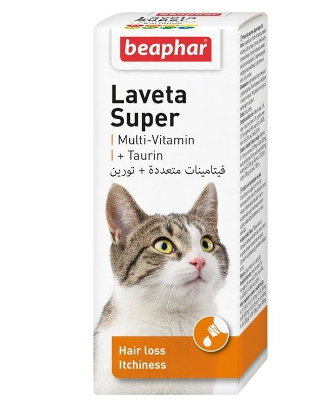 beaphar Laveta Super Kot 50ml Preparat przeciw nadmiernemu wypadaniu sierści u kotów