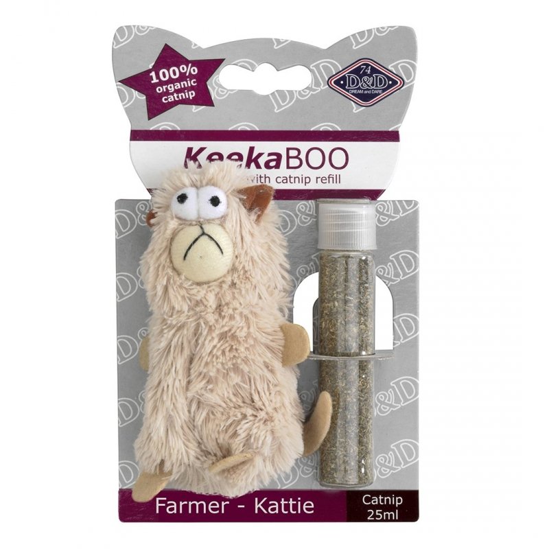 D&amp;D Farmer Kattie 10cm Pluszowa zabawka dla kota + kocimiętka 25ml