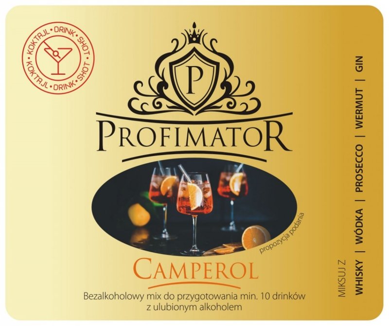 Bezalkoholowy koncentrat do przygotowywania napojów alkoholowych CAMPEROL 300ml 