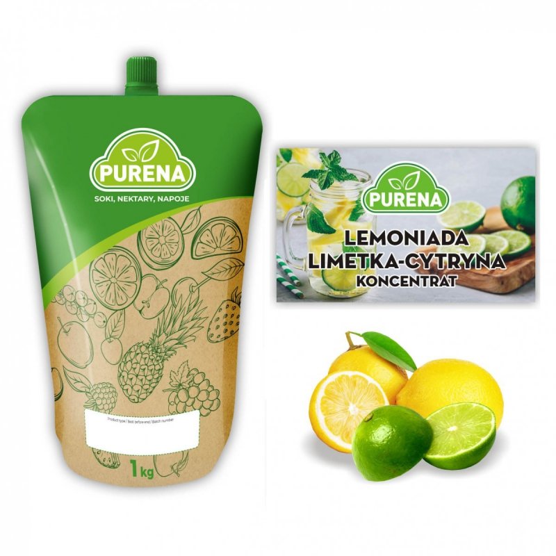 Lemoniada limetka-cytryna koncentrat 1kg na 6l