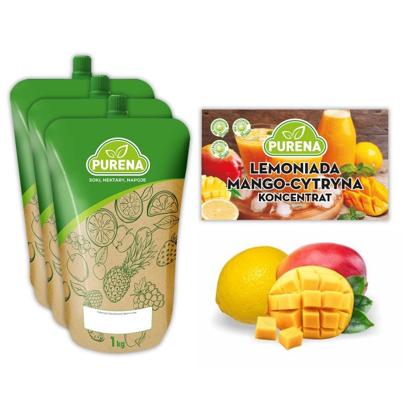 Lemoniada mango-cytryna koncentrat 3x1kg na 15l