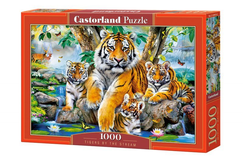 Puzzle 1000 Tygrysy przy potoku C-104413