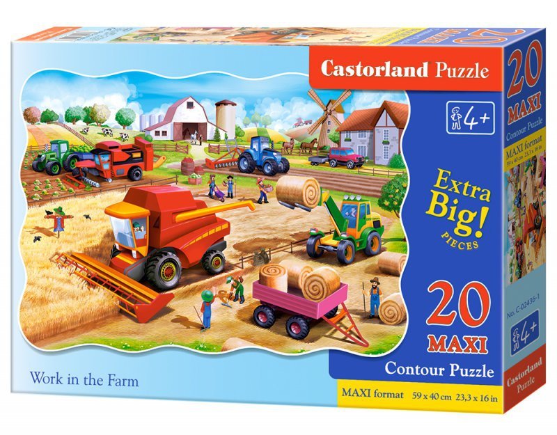 Puzzle 20 maxi Praca na farmie C-02436