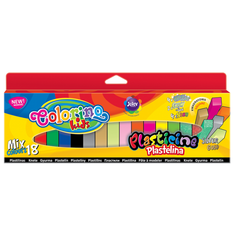 Plastelina Colorino Kids kwadratowa 18 kolorów